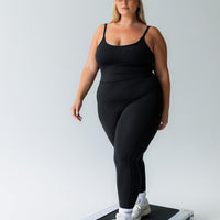 Go Getter Activewear Jumpsuit Black Curve