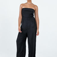 Josia Strapless Jumpsuit Black