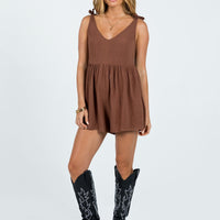 Tessa Romper Brown