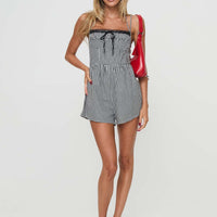 Trynia Romper  Black / White Gingham