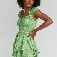 The Love Galore Romper Green Floral