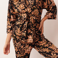 Julia Cloud Jersey PJ Set in Damask