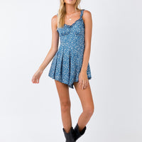 Thunderclouds Romper Blue