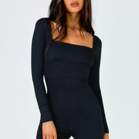 Sara Romper Black Tall