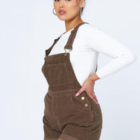 Kacey Short Overalls Brown