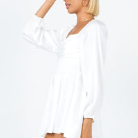 Lillie Long Sleeve Romper White