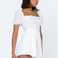 Leni Romper White