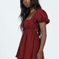 Fadden Romper Burgundy