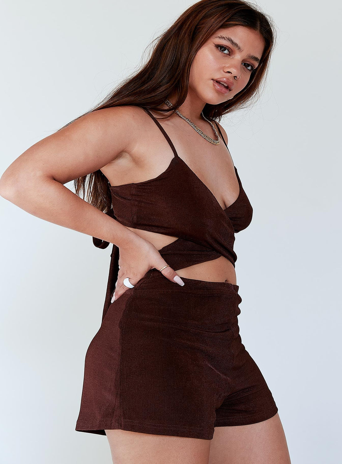 Hawthorne Romper Brown