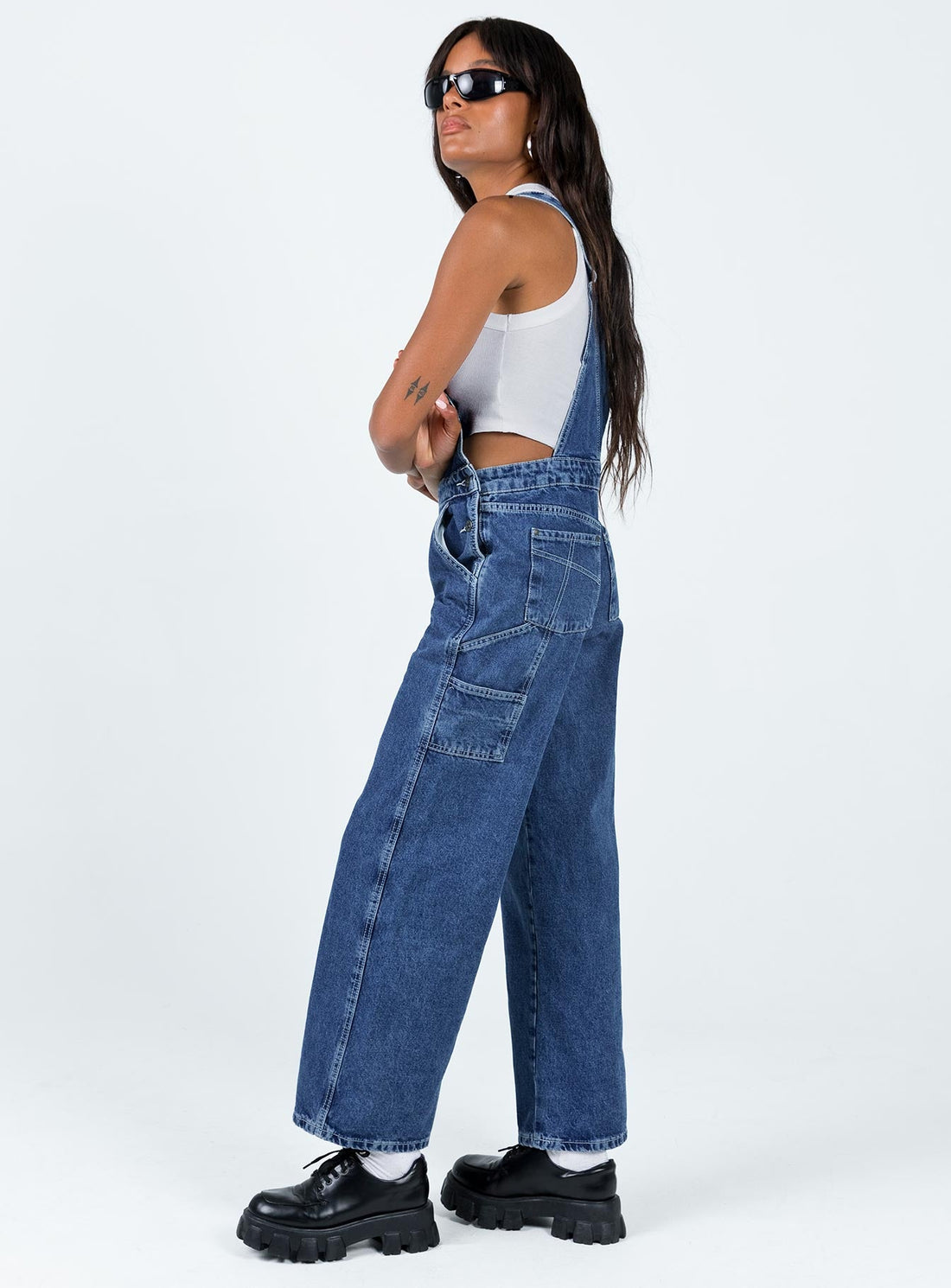 The Ragged Priest Dude Overalls Mid Blue