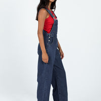 Kacey Long Overalls Mid Blue
