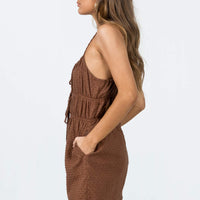 Medora Romper Brown