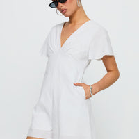 Full Of Strangers Playsuit White Stripe
