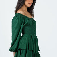 The Love Galore Long Sleeve Romper Green