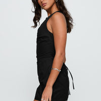 Etiquette Romper Black