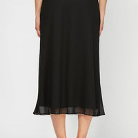 Tea-Length A-Line Georgette Skirt