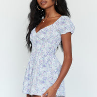 Sabrina Romper Blue Floral