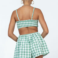 Danton Romper Green Gingham