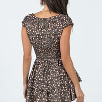 The Love Galore Romper Brown Floral