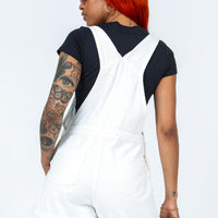 Kacey Short Overalls White
