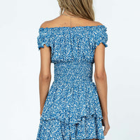 The Love Galore Romper Blue Floral
