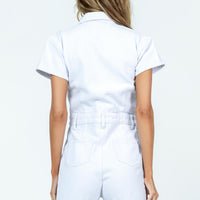 U Know What's Up Romper White