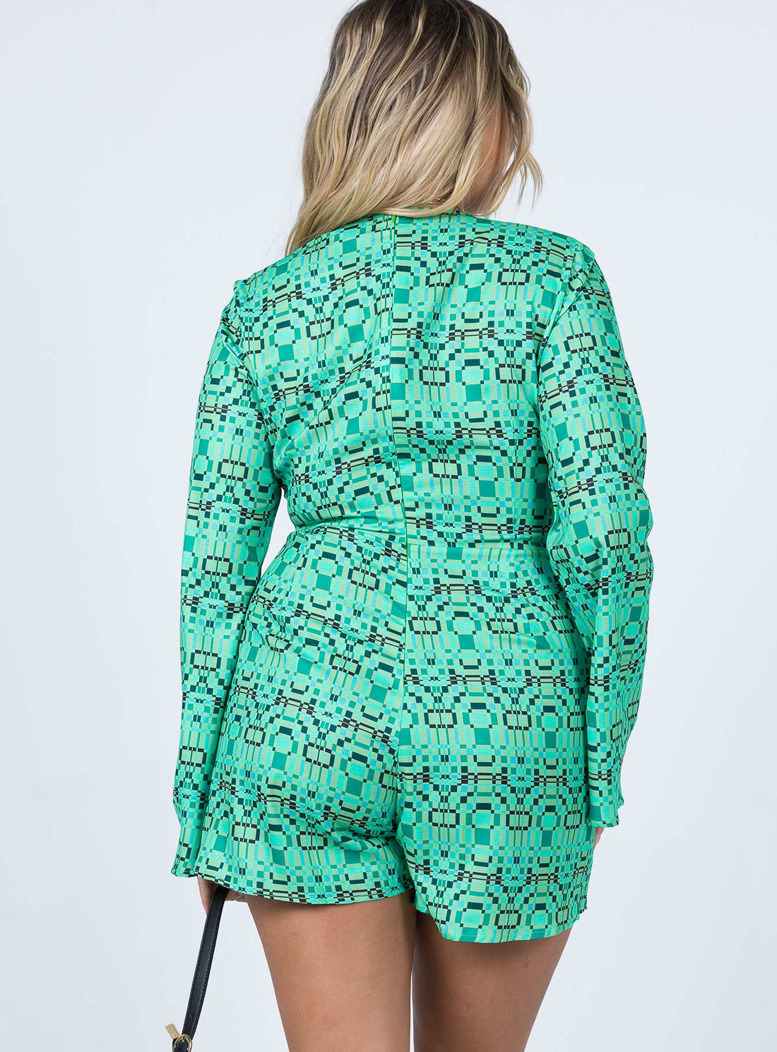 Remi Tie Front Romper Green