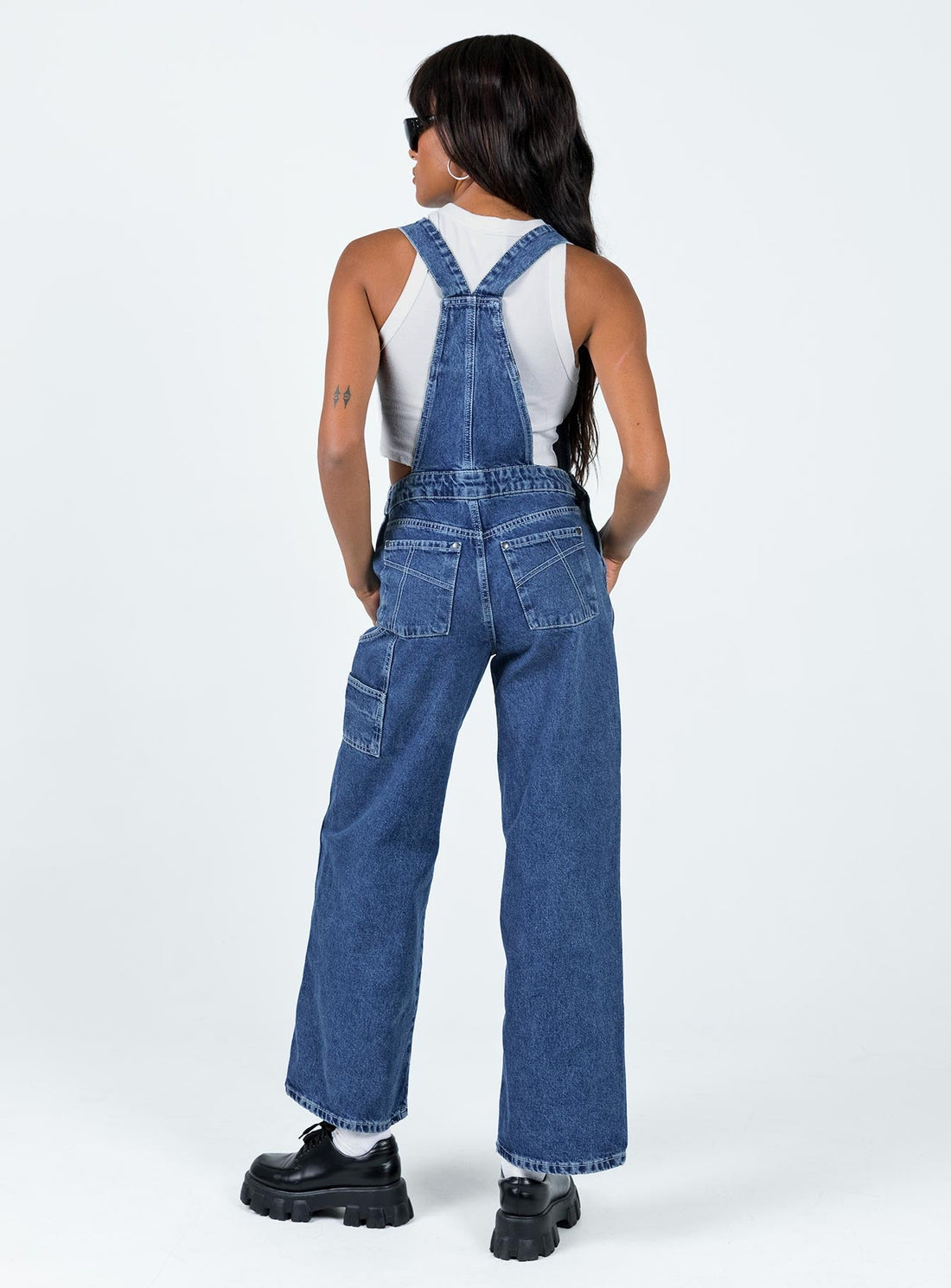 The Ragged Priest Dude Overalls Mid Blue