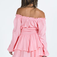 The Love Galore Long Sleeve Romper Baby Pink