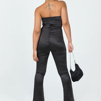 Leah Strapless Jumpsuit Black