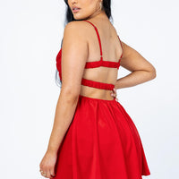 Hannah Romper Red