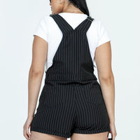 The Glades Overalls Black Pinstripe