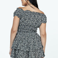 The Love Galore Romper Floral Black
