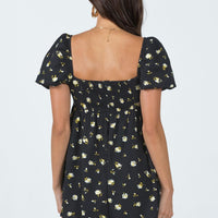 Lorna Romper Black Floral
