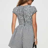 Wescott Gingham Playsuit Black / White