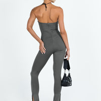 Lowry Strapless Jumpsuit Slate