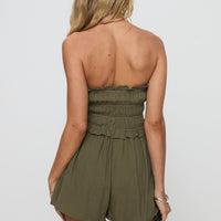 In Wonderland Romper Sage