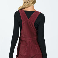 Kacey Short Overalls Burgundy