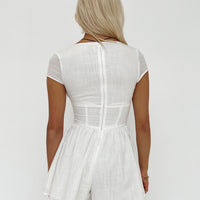 Marcelle Romper White