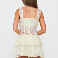 True Connections Lace Playsuit Cream