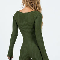Calia Long Sleeve Romper Green