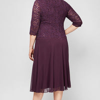 Plus Bella Sequin Lace Dress