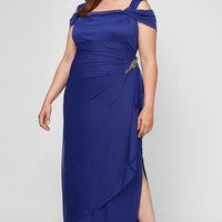 Plus Hannah Glitter Mesh Gown