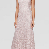 Regular - Long A-Line Jacket Dress With Illusion Cascade Jacket and Sequin Detail