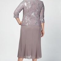 Plus Annabelle Godet Detail Firework Sequin Jacket Dress
