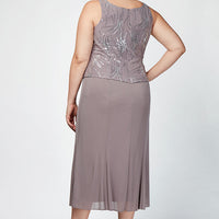 Plus Annabelle Godet Detail Firework Sequin Jacket Dress