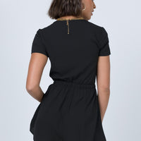 Ragnar Tie Front Romper Black