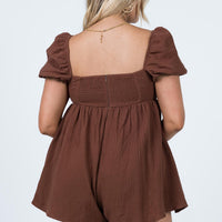 Lorna Romper Brown Petite