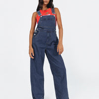 Kacey Long Overalls Mid Blue