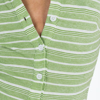 Pool Party Knit Romper Green Stripe